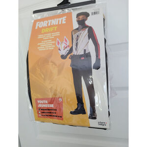 Boys Fortnite Drift Costume Size Medium 8 Black White NIP